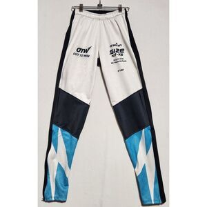 mt BORAH teamwear XC Skiing Warm-Up Pants cross country black white blue size XS